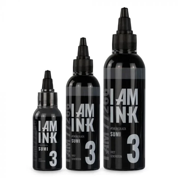 I AM INK Sumi 3 – 50–200 ml Greywash Tattoo Ink