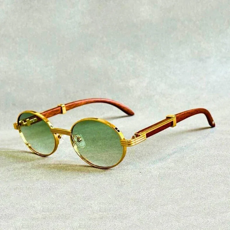 BlissGlow – Holzsonnenbrille der Retro-Serie