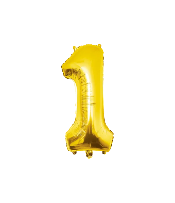 1 Jaar Cijfer Ballon Goud Leeg 86cm van Paper Dreams koop je bij Partywinkel
