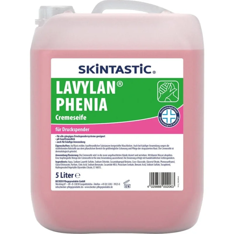 Skintastic LAVYLAN PHENIA Cremeseife für Druckspender 5 Liter Kanister
