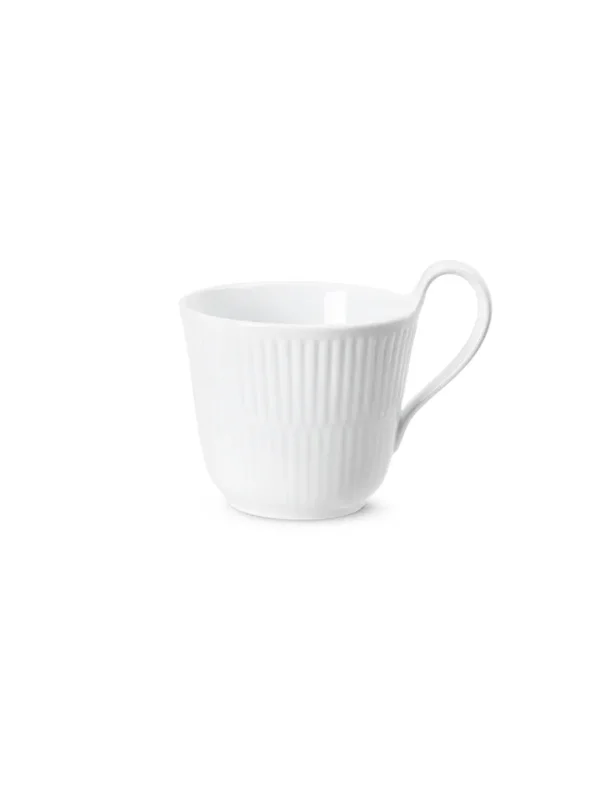 Royal Copenhagen Weiß Riflet, Hochhenkelbecher 25 cl