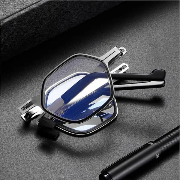 Blaulichtfilternde, schraubenlose, faltbare Lesebrille