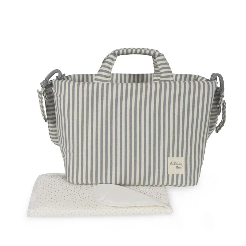 Borsa Fasciatoio Praliné Rayas Matcha