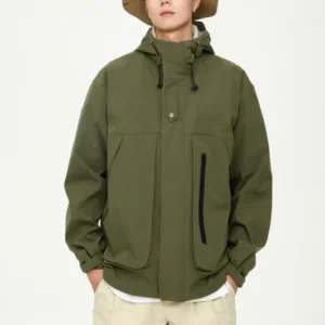 Wasserdichte Herrenjacke in Oliv