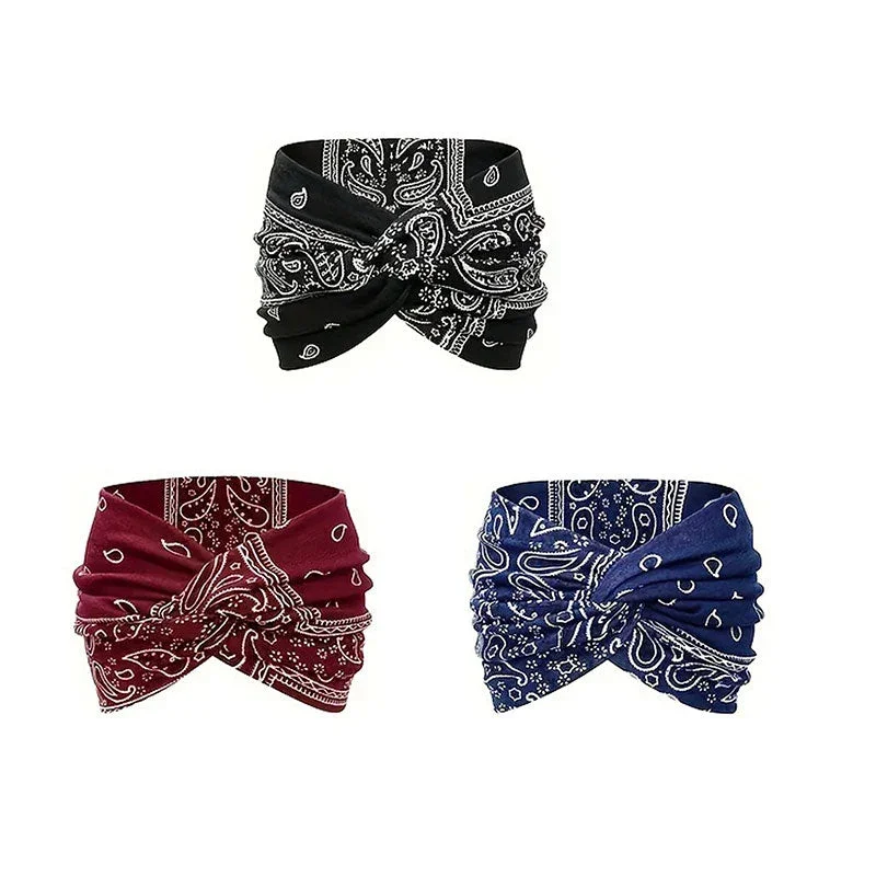 Brehn | Vintage-Stil Breites Batik-Haarband