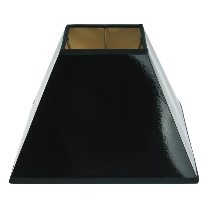 Various Lampenschirm Quadrato – Schwarz mit Gold – Lackfolie – 20 x 20 cm