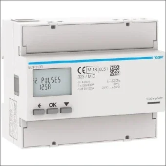 HAGER ECP310D Elektriciteitsmeter 107 mm