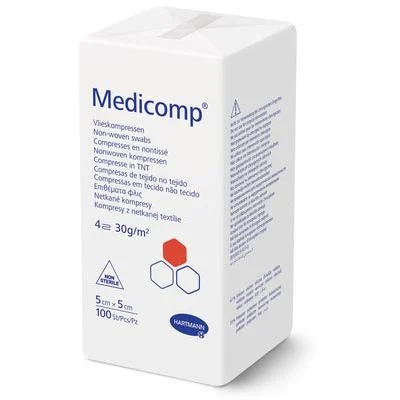 Hartmann Medicomp Vlieskompressen steril 10x20 cm 4-fach | Packung (50 Stück)