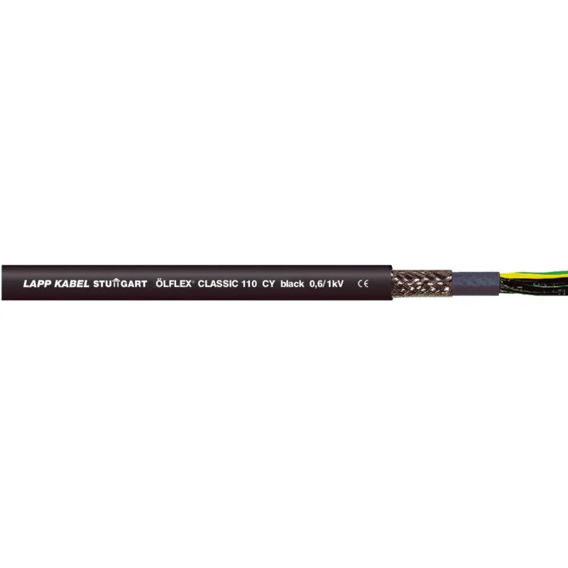 Lapp Kabel&Leitung - Energiekabel >= 1 kV, für ortsveränderlichen Einsatz ÖLFLEX CLASSIC 110 CY BK 1121241/500 0,6/1kV 7G0,75 − 500 Meter