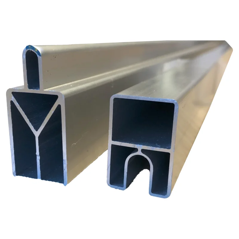 WOLLBACH-Serie Start & Abschluss Set SILBER, 32/25 x 20 x 1750 mm Aluminium