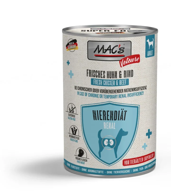 MAC's DOG Vetcare Nierendiät Huhn & Rind zoo-de