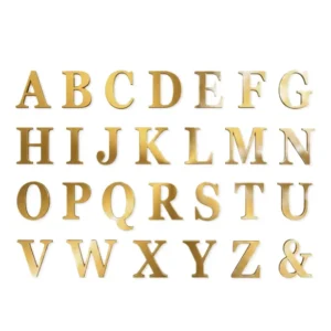 Stickers lettres adhésives alphabet pour décoration or