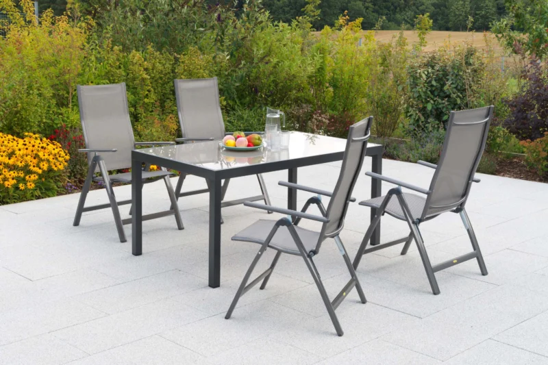 Carrara Set 5tlg. Aluminium/Textil