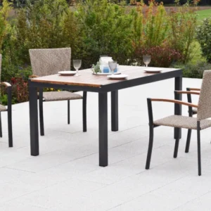 Teramo Set 5tlg. Alu/KS-geflecht/Polyrattan