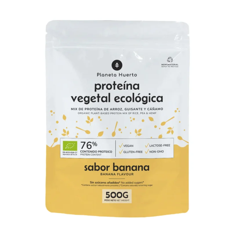 Proteína vegana ECO 76% Banana Planeta Huerto 500 g