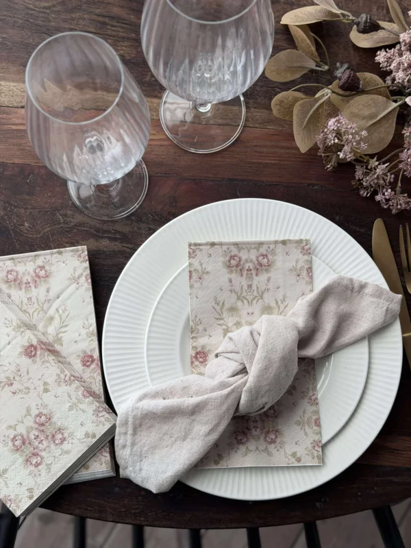 Servietten Mini Rosen - 20 Stk.