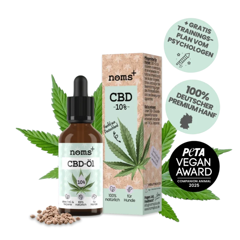 noms+ 10% CBD Tropfen für Hunde