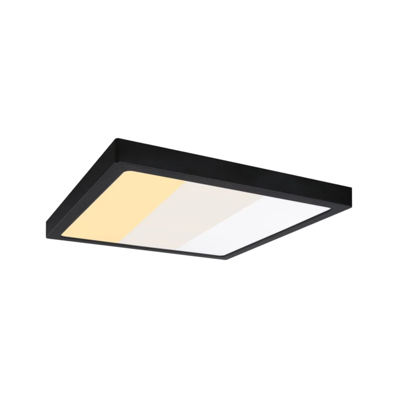 LED Panel Abia 2 White Select Dämmerungsgesteuerter Bewegungsmelder (HF) eckig 400x400mm 16W 1400lm 2700 - 4000K Schwarz