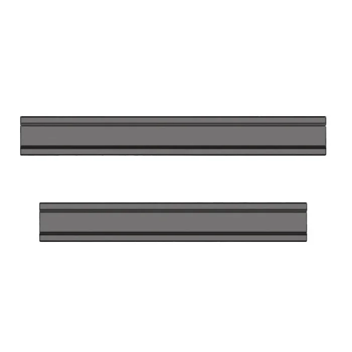 Zwei horizontale Jonmaster Klettstreifen 25 cm (2er Set Ersatzklettstreifen für 7520279) von Diversey Deutschland GmbH & Co. OHG sind auf weißem Hintergrund abgebildet, wobei der obere Streifen länger ist als der untere.