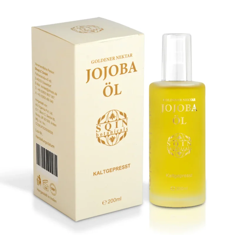 Sqin Botanicals Jojobaöl, kaltgepresst, naturrein, 200 ml