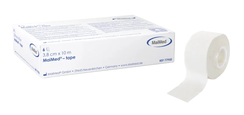 MaiMed-tape 3,8cm x 10m Heftpflaster aus 100% BW, zu 6 St./Box | Box (6 Stück)