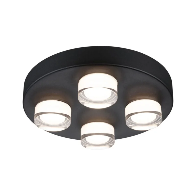 Selection Bathroom Wand-/Deckenleuchte Kame IP44 3000K 4x2000lm 230V 4x4,2W Signalschwarz