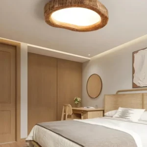 Brehn | Minimalistische Holzlampe im Japandi-Stil mit Leuchteffekt