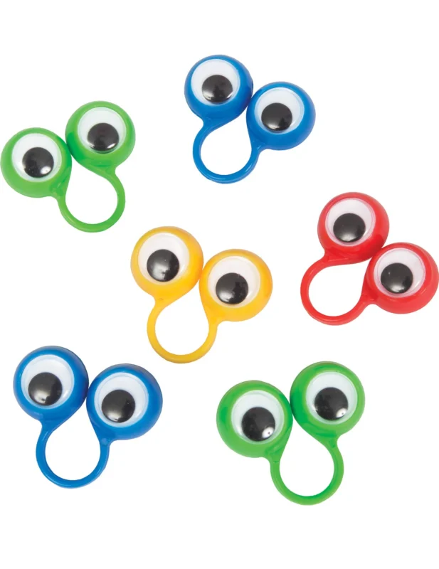 Accessoires piñata bagues yeux globuleux pour enfant multicolores