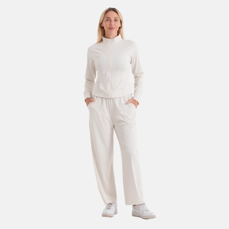 LA MAREY Kühlendes Softkomfort Jacke, UV Schutz, EU 46-48 (XL), Weiß