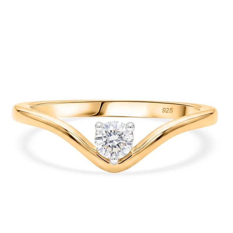 LUXURIANT DIAMOND - Lab Grown Diamant SI-GH Ring 925 Silber Rhodiniert (Größe 20.00) ca. 0.25 ct