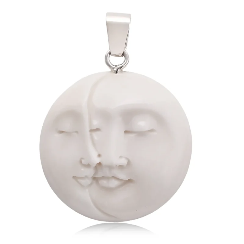 Royal Bali - Ox Bone Anhänger 925 Silber ca. 20.23 ct