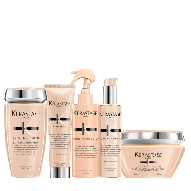 Kerastase Curl Manifesto Shampoo250ml Crème de Jour 150ml Spray 190ml Gelèe 150ml Masque 200ml.