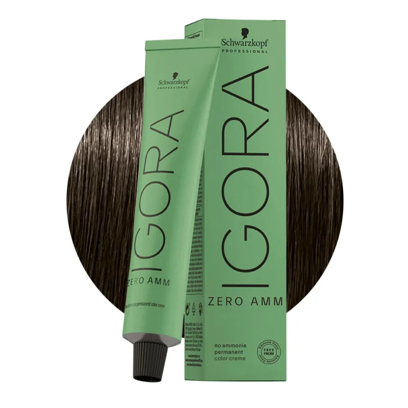 Schwarzkopf Igora Zero Amm 4-13 Castano Medio Cendré Matt 60ml - colorazione permanente senza ammoniaca [all]