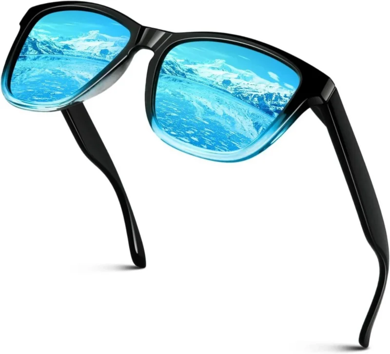 Polarisierte Retro Sonnenbrille UV400 Rechteckig Vintage