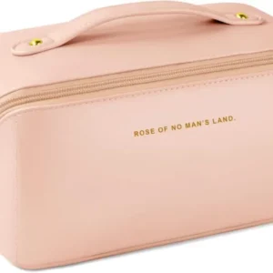 Reise Kosmetiktasche PU Leder Tragbar Make-up Tasche Große Kapazität