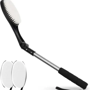 3er Set Rückenbürste mit Applikator Pads Badebürste langem Stiel