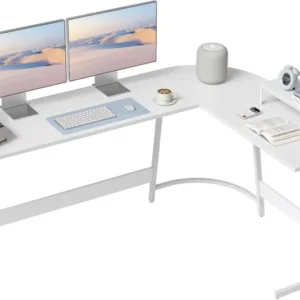 Eckschreibtisch 170x120cm L-Form mit Monitorständer und Schubladen