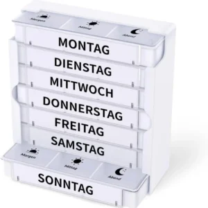 Tablettenbox 7 Tage Medikamentenbox 3 Fächer Pillendose Organizer