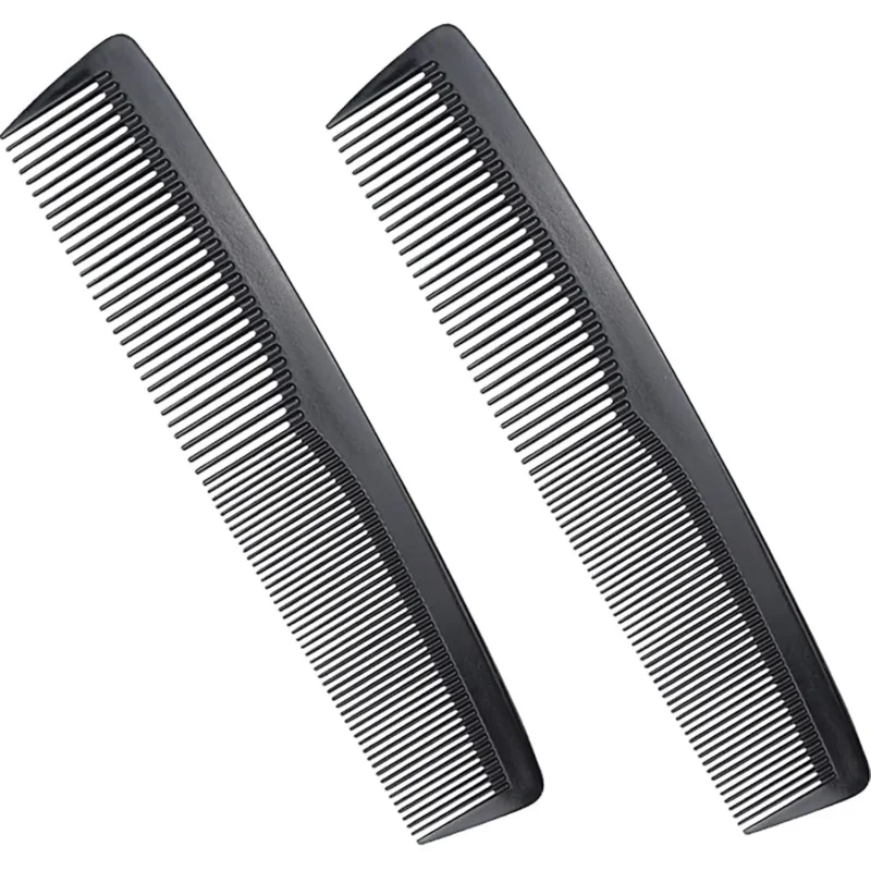 2 Stücke Hair Comb Set Styling Kamm 18.7cm Schwarz