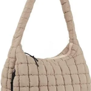 Gesteppte Umhängetasche Puffer Tote Bag Einfarbig Puffy Crossbody