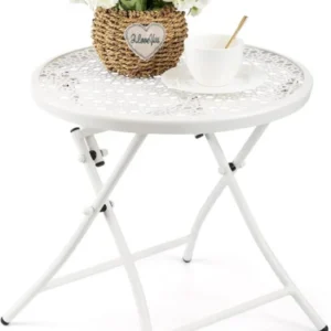 Faltbarer Outdoor Metall Beistelltisch mit