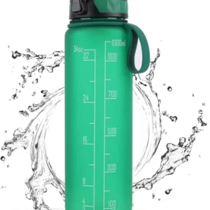 Trinkflasche 1L BPA Frei mit Gummi Grip für Sport und Outdoor