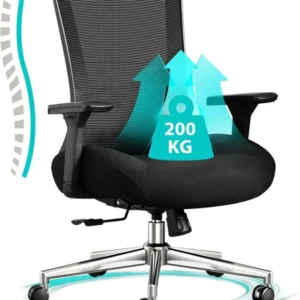 Ergonomischer Bürostuhl 200KG mit 3D Kissen und 4D Armlehnen