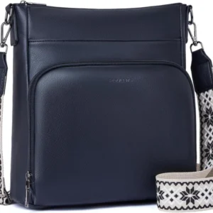 Roulens Umhängetasche Damen Weiches Veganes Leder Crossbody Vorderfach
