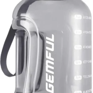 Trinkflasche mit Zeitmarkierung und Griff