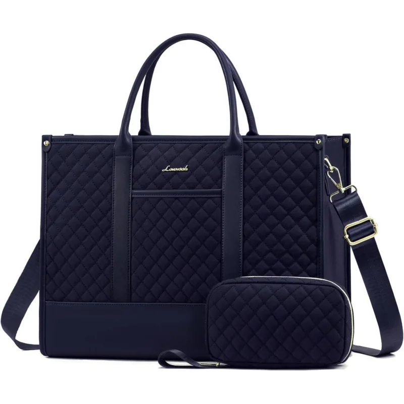 Laptoptasche Damen 17 Zoll, wasserabweisend, dunkelblau