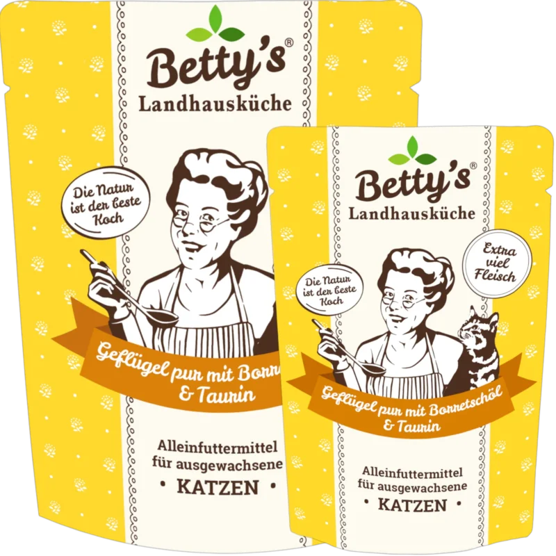 Betty´s LHK Cat - Frischebeutel mit Geflügel pur