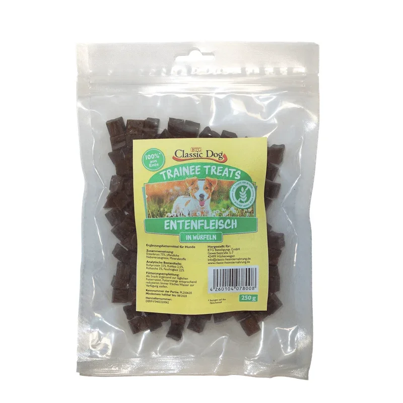 Classic Dog Snack Trainee Treats Entenfleisch in Würfeln, Snacks