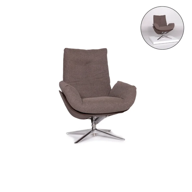Cor CORDIA Stoff Lounge Sessel Braun Schlamm Kippfunktion Relaxfunktion Funktion #10891