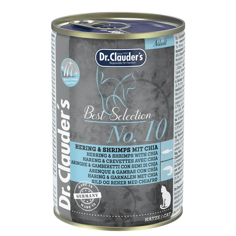 Dr.Clauders Best Selection Adult No 10 Hering & Shrimps mit Chia, Nassfutter